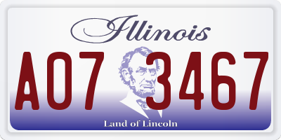 IL license plate A073467