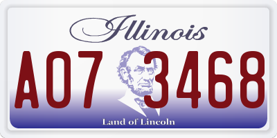 IL license plate A073468