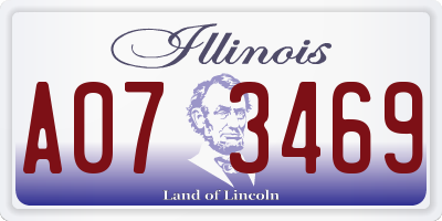 IL license plate A073469