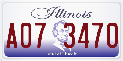 IL license plate A073470