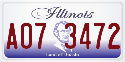 IL license plate A073472