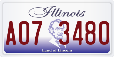 IL license plate A073480
