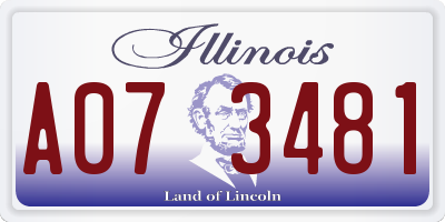 IL license plate A073481