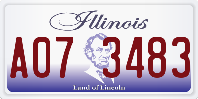 IL license plate A073483