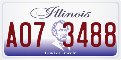 IL license plate A073488