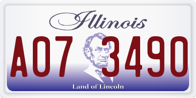 IL license plate A073490