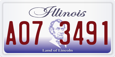 IL license plate A073491