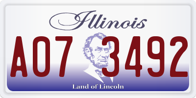 IL license plate A073492
