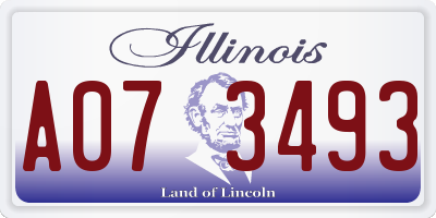 IL license plate A073493