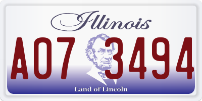 IL license plate A073494