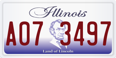 IL license plate A073497