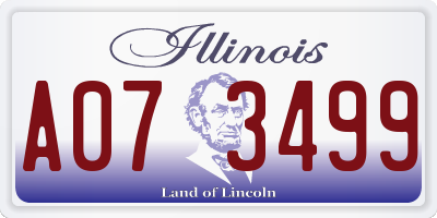 IL license plate A073499