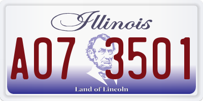 IL license plate A073501