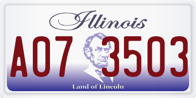 IL license plate A073503