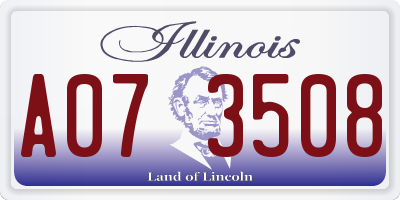 IL license plate A073508