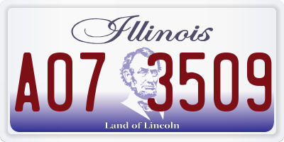 IL license plate A073509