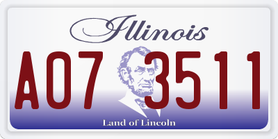 IL license plate A073511