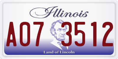 IL license plate A073512