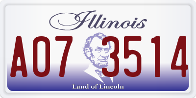 IL license plate A073514