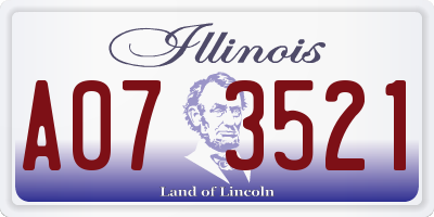 IL license plate A073521