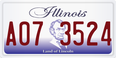 IL license plate A073524