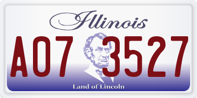 IL license plate A073527