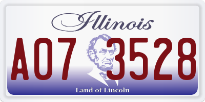 IL license plate A073528