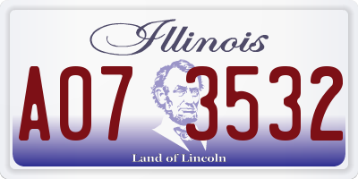 IL license plate A073532