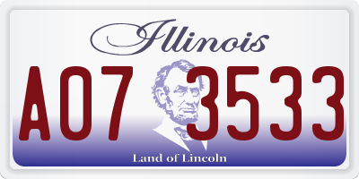 IL license plate A073533