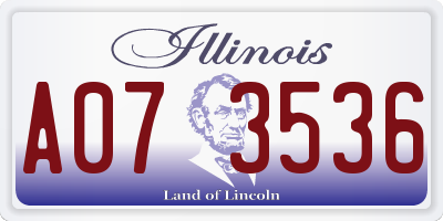 IL license plate A073536