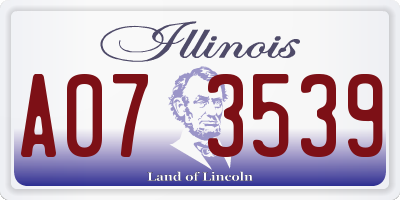 IL license plate A073539
