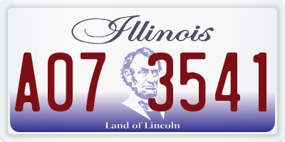 IL license plate A073541
