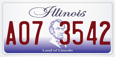 IL license plate A073542