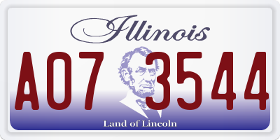 IL license plate A073544