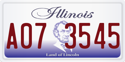IL license plate A073545