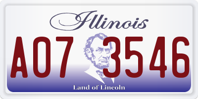 IL license plate A073546