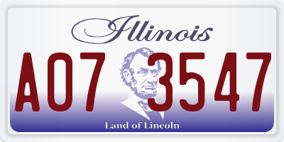 IL license plate A073547