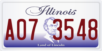 IL license plate A073548