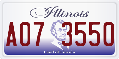IL license plate A073550