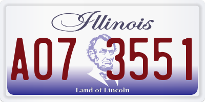 IL license plate A073551