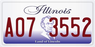 IL license plate A073552