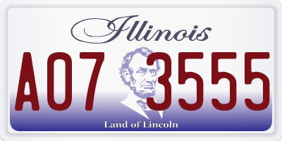 IL license plate A073555