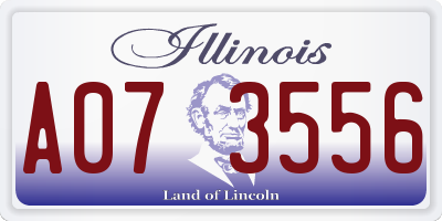 IL license plate A073556