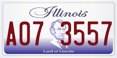 IL license plate A073557