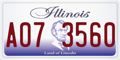 IL license plate A073560