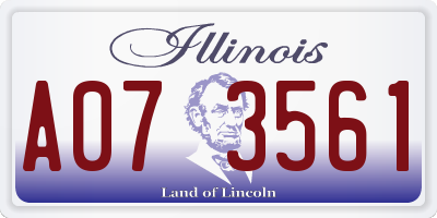 IL license plate A073561