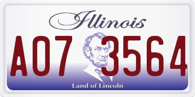 IL license plate A073564