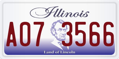 IL license plate A073566
