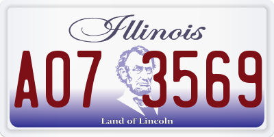 IL license plate A073569