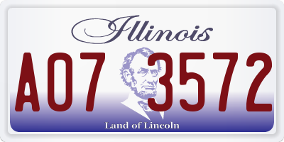 IL license plate A073572